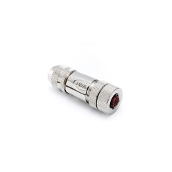 Connecteur femelle M12, 4 pol., codage D IP67, 4A, blindé